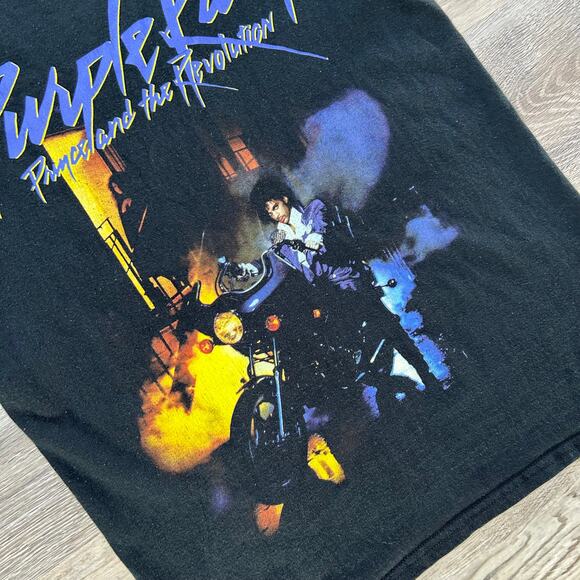 Varzar Prince Purple Rain Graphic T-Shirt Size S Korean Streetwear Band Tee - Picture 3 of 5